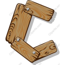 Wooden Letter C