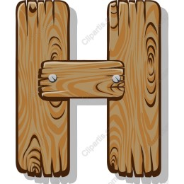 Rustic Wooden Letter H