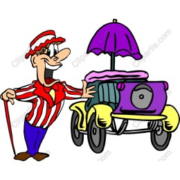 Vintage Carnival Barker & Car