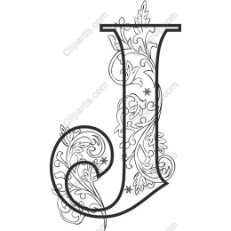 Floral Monogram J
