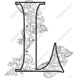 Elegant Floral Letter L