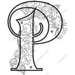 Decorative P Floral