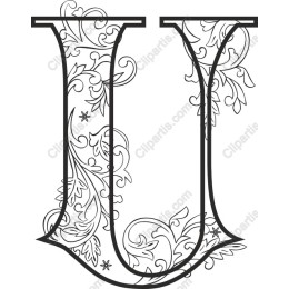Floral Initial U