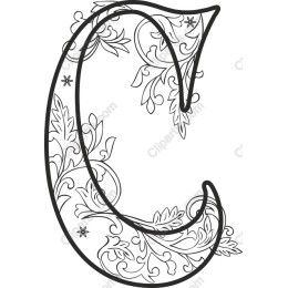 Floral Letter C