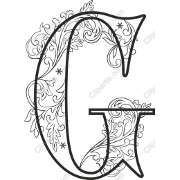 Decorative Floral Letter G