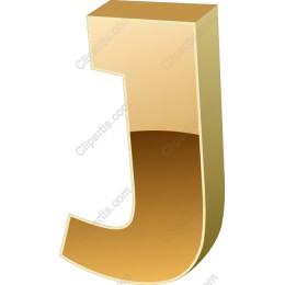Gold Letter J
