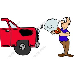 Classic Red Car Maintenance