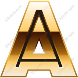 Gold Letter A