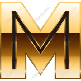 Golden Letter M