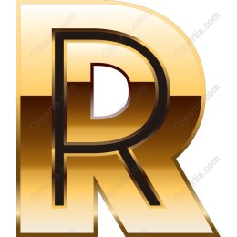 Gold Letter R