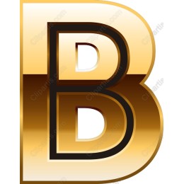 Golden Bold Letter B