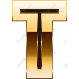 Golden Letter T