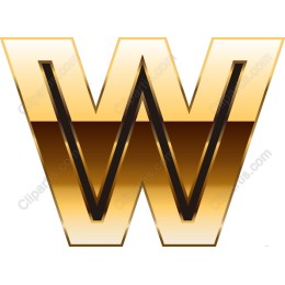 Gold W Letter