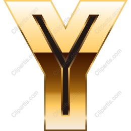 Gold Letter Y