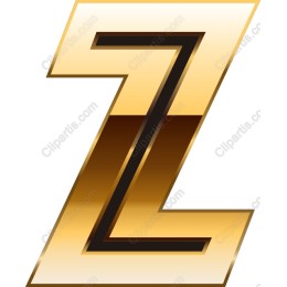 Gold Gradient Letter Z