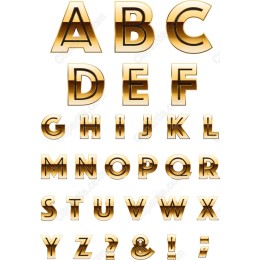 Gold 3D Letters Pack - and Clipart Collection