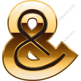 Gold Ampersand