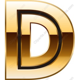 Luxurious Gold Letter D