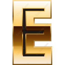 Gold and Black Monogram 'E'