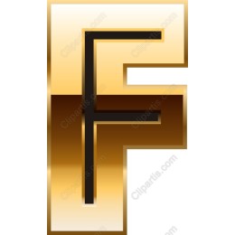 Luxurious Gold Letter F