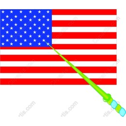 Laser-Pointer American Flag