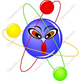 Quirky Cartoon Atom