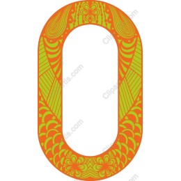 Vibrant Orange and Green Decorative Frame