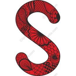 Red Decorative Letter 'S'