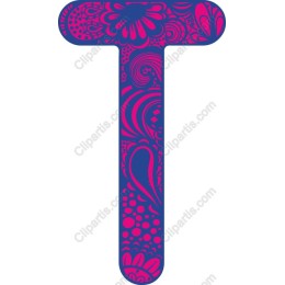 Floral Letter T