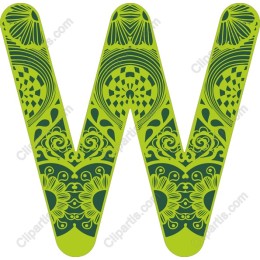 Floral Letter W