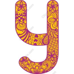 Yellow Floral Letter Y