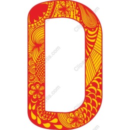 Vibrant Decorative Letter D