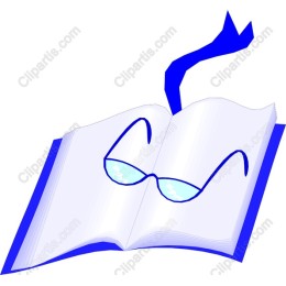 Open Book with Glasses