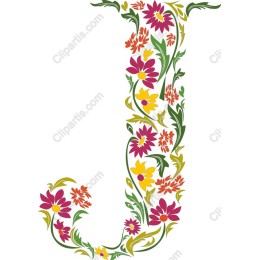 Floral J Letter