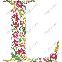 Floral Letter L