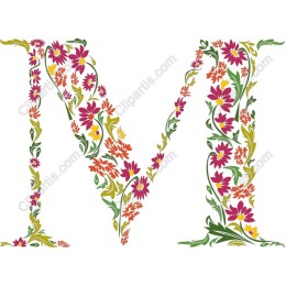 Floral Letter 'M'