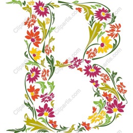 Floral Letter B
