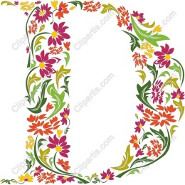 Floral Letter D