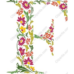 Floral Letter H