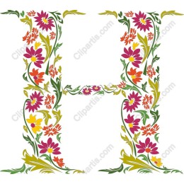 Floral Letter H