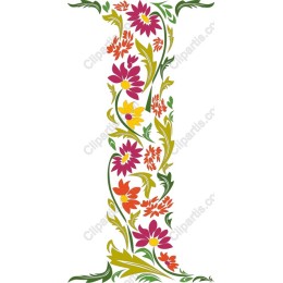 Floral Letter I