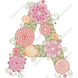 Floral Letter A