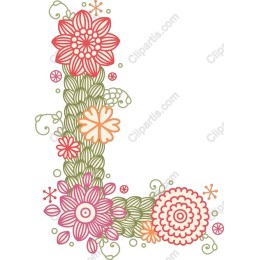 Floral Letter L
