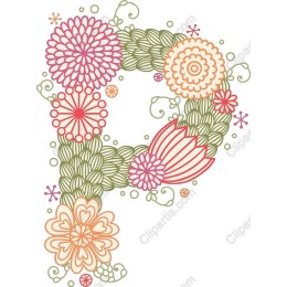 Floral Letter P