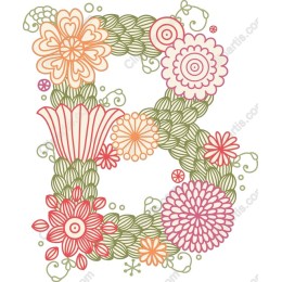 Floral Letter B