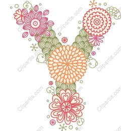 Floral Y Letter