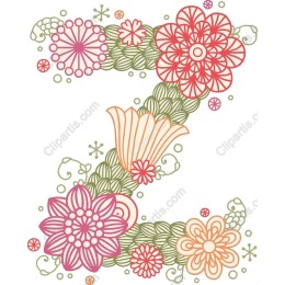 Floral Letter Z