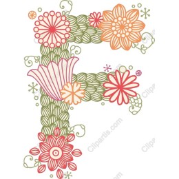 Floral Letter F