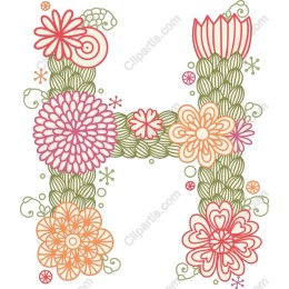 Floral Letter H