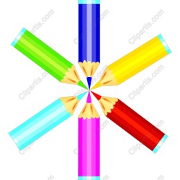 Colorful Pencil Burst